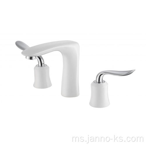 Faucets Bilik Mandi dengan Pengendali Double Handles Tap Mixer